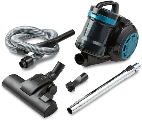 MEDION Zyklon-Staubsauger 800 Watt Leistung, 2 Liter Staubbehälterkapazität, 5 m Arbeitsradius, waschbarer EPA-Filter E12, MD 19407, blau