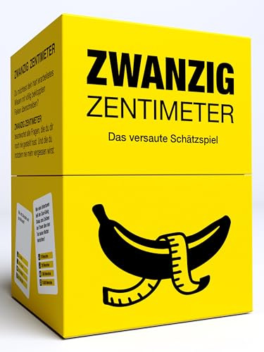 Kampf gegen das Spießertum Zwanzig Zentimeter – Das witzige Schätzspiel | Verrücktes Schätz- und Ratespiel ab 17+| Gesellschaftspiel für Erwachsene | 2-6 Personen | Unnützes Wissen mit schwarzem Humor