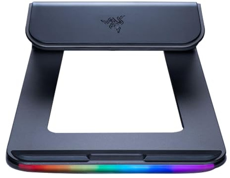 Razer Laptop Stand Chroma - Laptop-Ständer mit Razer RGB Chroma-Beleuchtung - USB 3.0-Hub mit 3 Anschlüssen (18 Grad Neigungswinkel, Aluminium und ergonomisches Design) Schwarz