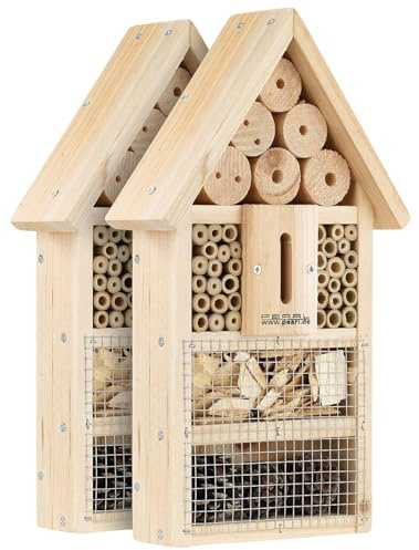 PEARL Insektenschutz: 2er-Set Insektenhotel-Bausätze, Nisthilfe und Schutz für Nützlinge (Insektenhotelbausätze, Insektenhotel Bauen, Schmetterling)