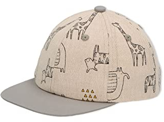 Sterntaler Basecap Safari - Jungen Baseball Cap aus Baumwollstoff mit Allover Druck - Sommer Cappy elastisch mit Gummizug - Sportive Baby und Kinder Schirmkappe, UV-Schutz 15, beige, Größe 53