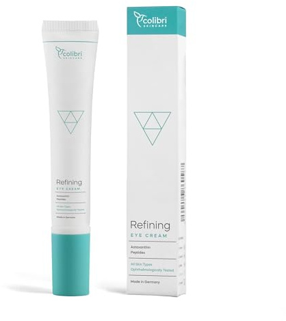 colibri skincare Refining Eye Cream 20ml - Augencreme bei Falten | Kann Augenringe optisch mildern, lässt die Augenpartie wacher wirken, mit Glucosyl Hesperidin & Acetyl Tetrapeptide-5