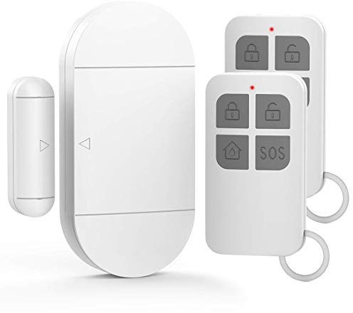 GuDoQi Türalarm Fensteralarm, 2 Fernbedienungen, 130 dB Sirene, 4 Betriebsarten, Einbruchalarm, Alarmsystem Tür und Fenster für Zuhause, Büro, Kindersicherheit