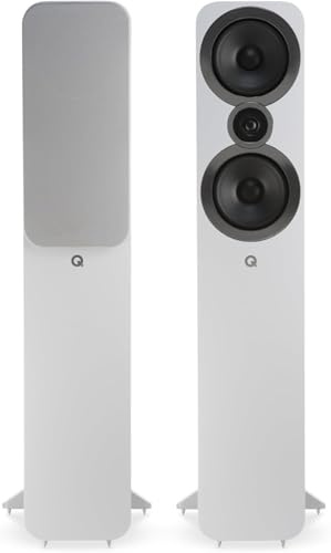 Q Acoustics 3050i Standlautsprecher - Paar - 2-Wege-Reflexgehäuse, Bass-Treiber 2 x 165 mm (6,5 Zoll), Hochtöner 22 mm (0,9 Zoll) - Tower Stereo/Surround Sound (Arctic White)