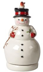 Villeroy & Boch - Nostalgic Melody Schneemann Drehend Weiß, Weihnachtsdeko, Spieluhr Weihnachten, Music Box, Deko Modern, Tischdeko, Dekoartikel Xmas, Weihnachten, Hartporzellan, Metall, Kunststoff