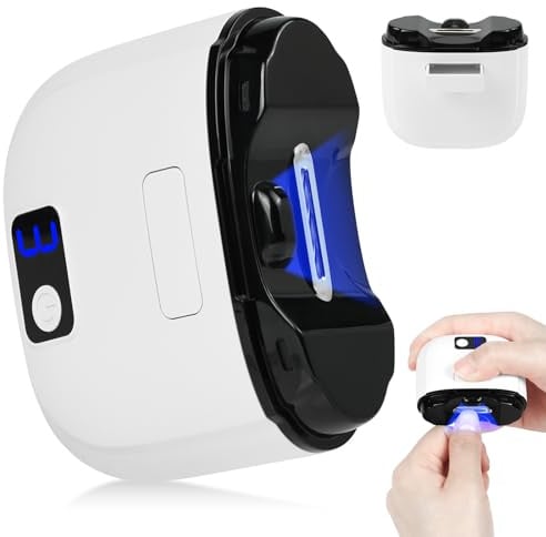 AOOWU Elektrischer Nagelknipser, Nageltrimmer Nagelpolierer 2 in 1, Nagelreste mit Licht, Kabelloser 3-Gang-Nagelknipser, Kein Lärm Fingernagelknipser für Babys, Ältere Menschen und Erwachsene