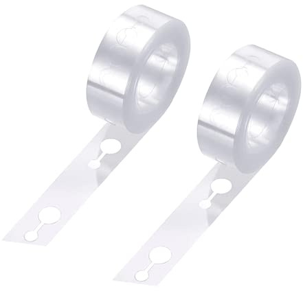 Ballon Girlande Streifen, 2 Rollen Ballonband Streifen, 5m Ballonbogen Girlande, Doppelloch Ballonband, Ballongirlande Luftballon Girlande Kit, für Geburtstag, Hochzeit, Partydeko
