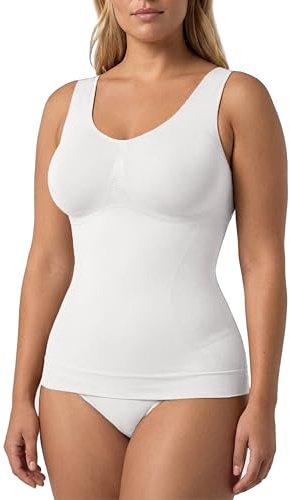 Risalti Shapewear Tanktop mit Breitträgern - Damen Top & BH ohne Bügel integriert, Bauchanschwemmung Tank Top - Made in Italy