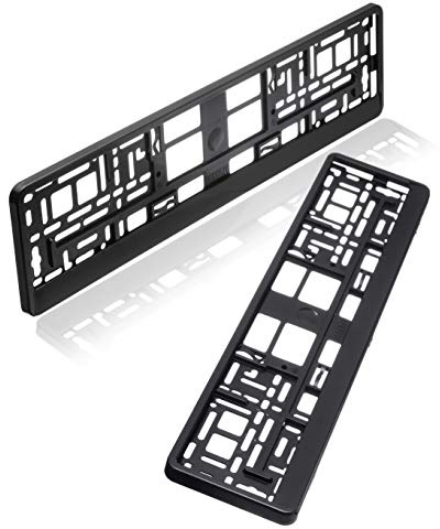 baytronic Kennzeichenhalter 2er Set (Schwarz-Matt)