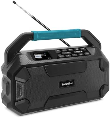 TechniSat Viola 231 OD – Makita Akku kompatibles Baustellenradio (DAB+, UKW, AUX in, Bluetooth, IPX4 Spritzwassergeschützt, 2 x 15 W Stereo Lautsprecher)