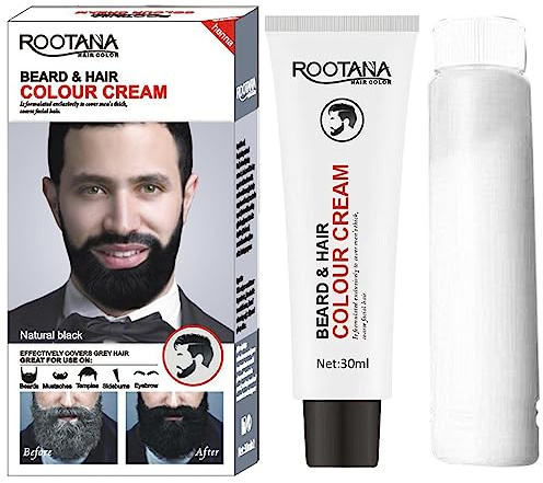 Just For Men Bartfarbe für Herren, Schwarz/, Schnurrbart und Bart, entfernt weiße Haare für ein dickeres Ergebnis, 60 l