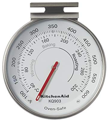 KitchenAid KQ903 Backofenthermometer, Edelstahl, Schwarz