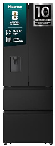 Hisense RF632N4WFE Kühl-Gefrierkombination, Schwarz, 70 x 200 cm