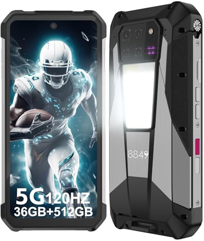 8849 Tank 3 Pro Outdoor Smartphone 5G, 23800mAh Android 14 Outdoor Handy mit Projektor, 36GB RAM+512GB ROM, 6,79 Wasserdicht Dual SIM Rugged Smartphone Ohne Vertrag, 2TBGB Erweiterbar/OTG/GPS