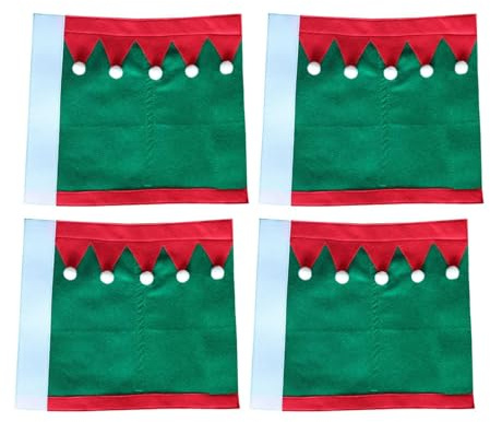 Harilla 4er-Pack Weihnachts-Pferdebeinbandagen, Pferdezubehör, Bequeme Gamaschen, atmungsaktiv, wärmend, Polyester, GrÜn