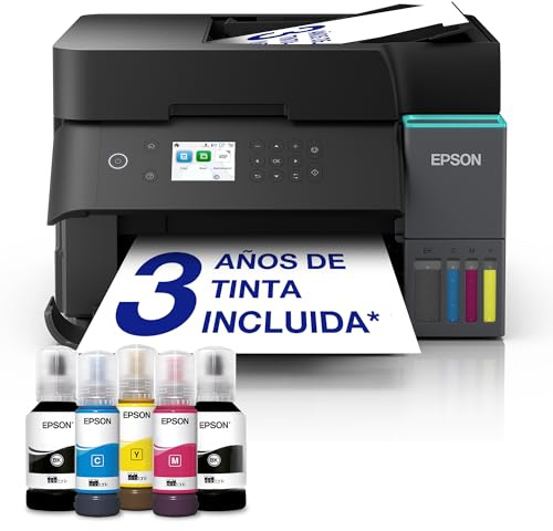 Epson EcoTank ET-3950 Tintentankdrucker | fürs Home Office | WLAN | A4 | Duplex-Druck, Kopieren, Scannen | 6.1 cm LCD-Display | 30-Blatt-ADF | inkl. Tinte für bis zu 3 Jahre
