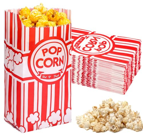 135 Stück Popcorn Tüten, Papiertüten Popcorntüten Klein Snacktüten für Schokolade Bonbons Süßigkeiten