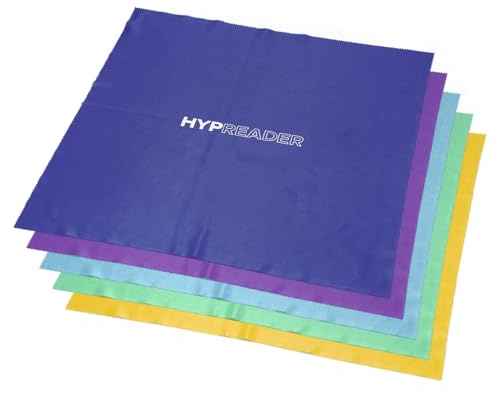 Brillenputztücher XXL Formate in Optikerqualität 5-Pack - OPTIMALE Größe (40x40cm) - besonders geeignet für (Brillen, Handy, Bildschirme und Tablet & Co...)