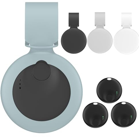 Hunde Tracker für Android, kompatibel mit Google „Mein Gerät Finden“, Bluetooth GPS Smart Tag ohne SIM-Karte & ohne ABO, Hundetracker mit IP67 wasserdichter Silikonhülle für Hundehalsband