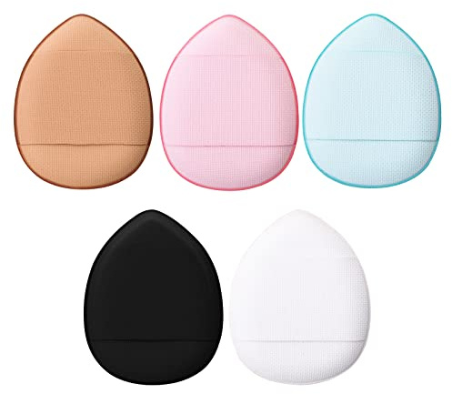 WLLHYF 5 Stück Mini-Schwämme Puderquaste Fingerquaste Dreieck Weiche Make-up Puderquaste für Mineralpuder Kosmetik Lose Puder Nass Trocken Foundation Weihnachten Kostüm Festival (5 Stück)