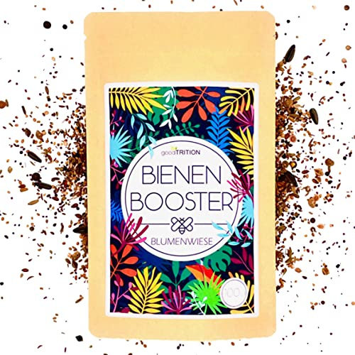 100 g Blumensamen für 100 qm Blumenwiese Bienen Booster im eigenen Garten ein- und mehrjährig (Blumen-, Kräuter- & Kulturartensamen) für ein Bienenparadies Insektenfreundlich