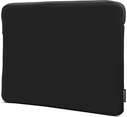 Lenovo Basic Laptophülle 14 Zoll Notebook/Tablet kompatibel mit MacBook Air/Pro Neopren Material - Weiches Fleecefutter - Reißverschluss Öffnung Oben - Schwarz