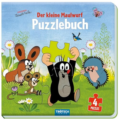 Trötsch Der kleine Maulwurf Puzzlebuch mit 4 Puzzle Maulwurf: Beschäftigungsbuch Entdeckerbuch Puzzlebuch