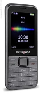 swisstone SC 560 - Dual SIM Unlocked 32GB Mobiltelefon mit extra großem beleuchtetem Farbdisplay, Schwarz
