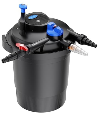 SunSun CPF-10000 Druckteichfilter 10.000 l/h / 11 W UVC Einheit, Teichdruckfilter für Teiche bis 12.000 Liter, Teichklärer, Filteranlage