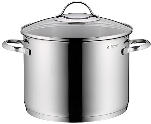 WMF Provence Plus Suppentopf 24 cm, 8,8 l – großer Kochtopf für Induktion aus Cromargan Edelstahl poliert mit Glasdeckel, unbeschichtet, backofengeeignet, rostfrei, spülmaschinenfest und langlebig