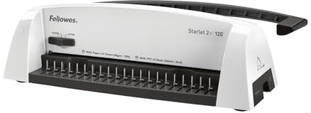 Fellowes Pulsar+ Bindemaschine A4 – 20 Blatt Stanz-, 300 Blatt Bindekapazität – manuell, mit Aufbewahrungsfach & 10 Klarsichtdeckeln – für Zuhause & kleines Büro