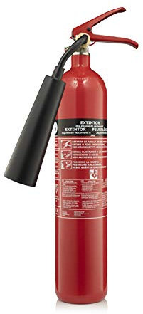 Handlicher CO2-Feuerlöscher 2kg, Brandklasse B - rückstandslos Löschen - Brandschutz
