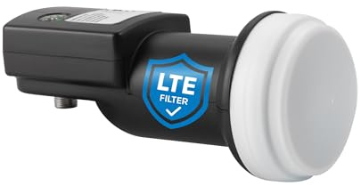 TechniSat Single LNB - mit Satfinder & LTE-Filter, für 1 Teilnehmer | Digital, Full HD, UHD, 4K, 3D, Premium-Qualität und schnelle Ausrichtung, Schwarz
