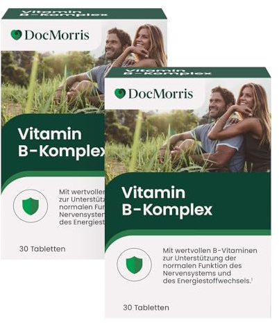 DocMorris Vitamin B-Komplex Duo – 2 x 30 Tabletten – Mit Vitamin B1, B2, B3, B5 & B6 – Für Nerven & Energiestoffwechsel