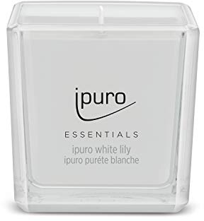 ipuro - dekorative ipuro white lily Duftkerze - minimalistische & puristische Duftkerzen im Glas - intensive Duftkerzen mit blumig zarten Noten - stilvolle Kerze 125 g