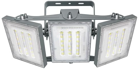 STASUN 150W LED Flutlicht Außen, 15000LM Superhell LED Fluter Flutlicht Außenstrahler, IP66 Wasserfest, 6000K Tageslicht, 3 Flutlicht mit verstellbarem Kopf unter, für Garten, Garage, Hotel ect.