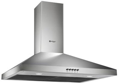 Wiggo Dunstabzugshaube 60cm I Wandhaube für Abluft oder Umluft Dunstabzug 300m³/h mit LED-Beleuchtung & 3 Leistungsstufen I Wandhaube inkl. Fettfilter & 2x Kohlefilter I Abzugshaube Inox