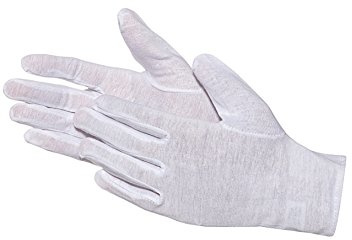 Jah Baumwollhandschuh dünn fusselarm weiß – beidseitig tragbar & waschbar – für Lebensmittelhandling, Inspektion & Feinarbeit