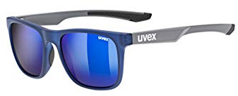 Uvex LGL 42 - Sonnenbrille für Damen und Herren - 100% UVA-, B, C Schutz - inkl Schriftzug auf den Bügeln - blue grey/blue - one size
