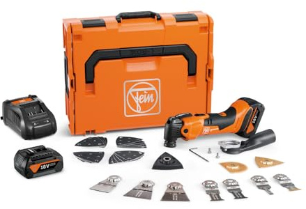 FEIN Multimaster AMM 500 Plus Top 2.0 Ah AS mit 30 Zubehören für Ausbau und Renovierung, Kompatibel mit AMPShare-/ BOSCH 18V,mit Schnellladegerät GAL 1880 CV und 2 Li-Ion Akkus-Packs (18 V / 2 Ah)