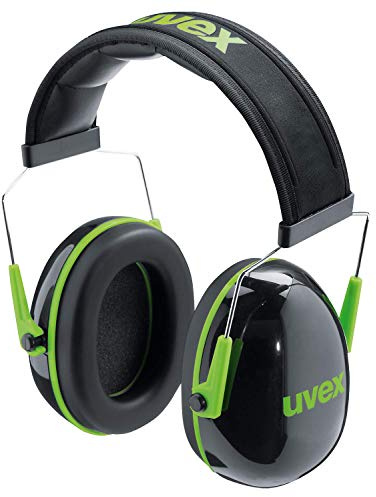 Uvex K1 Kapselgehörschutz - Gehörschützer - längenverstellbar & gepolstert - 28dB - Schwarz-Grün