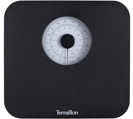 Terraillon - NAUTIC SCHWARZ - Mechanische Personenwaage - Große Skala - Tragkraft 150 Kg
