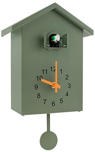 Foppla Kuckucksuhr, moderne Kuckucks-Wanduhr, Kuckuck-Sounduhr mit Pendel und Chimer, Kuckucksuhr, Vogelhaus für Wandkunst, Zuhause, Wohnzimmer, Küche, Büro, Dekoration