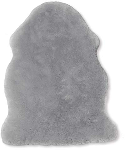 Ibena Parkano Baby Lammfell grau – kuschelweiches Schaffell verschiedene Größen, Naturfell ökologisch gegerbt ca. 60-70 cm