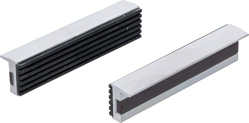 BGS 3044 | Schraubstock-Schutzbacken | 2-tlg. | Aluminium | Breite 125 mm | mit Magnet | Alu | Schonbacken