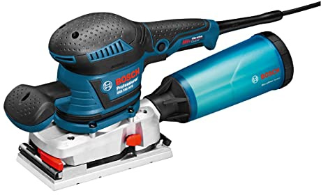 Bosch Professional GSS 230 AVE (300 Watt, Zusatzhandgriff, 3x Schleifblatt für Holz, in L-BOXX 238), 0601292801