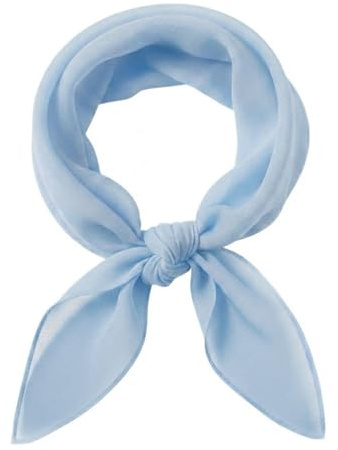TigerTie Damen Nickituch Chiffon in einfarbig Uni - Leichtes zartes Halstuch - 58 x 58 cm