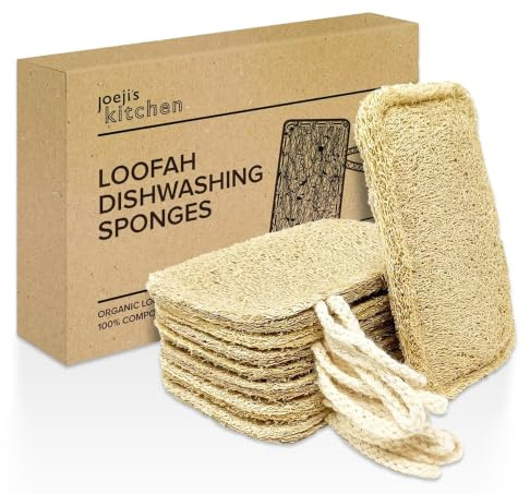 Luffa Spülschwamm 8er-Pack – Joeji's Kitchen Natürlicher Schwamm 11x7cm