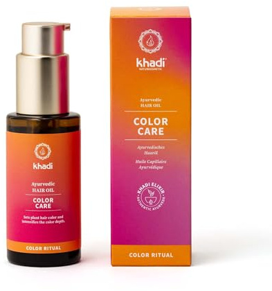 khadi COLOR CARE Haaröl - Haarkur zur Fixierung von Pflanzen-Haarfarbe - Glanz & UV-Schutz - Leuchtkraft - 100% natürlich, pflanzlich & vegan - 50ml