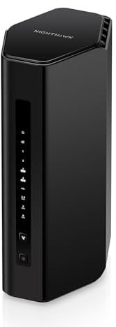 NETGEAR Nighthawk Tri-Band WiFi 7 Router (RS300) – Sicherheitsfunktionen, BE9300 WLAN-Geschwindigkeit (bis zu 9,3 Gbit/s) – deckt bis zu 185 m2, 100 Geräte ab – 2,5 GB Internetanschluss